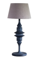 12KX498AW Grey weathered tall turned lamp
